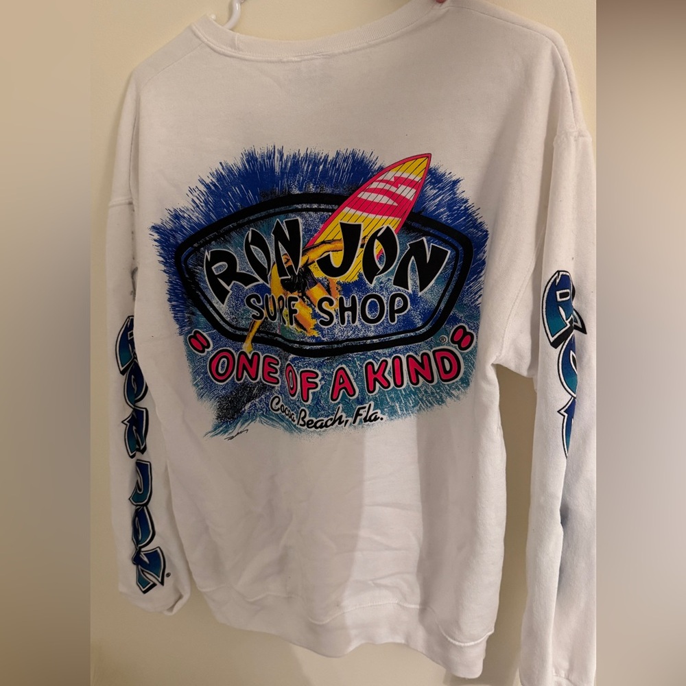 Ron Jon White Crewneck